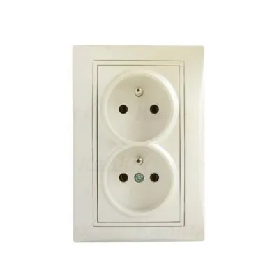 Kanlux 25376 Двоен захранващ контакт. френски стандарт. комплектен със защита на контактите DOMO