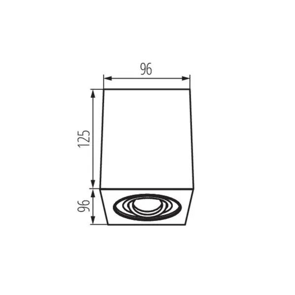 Kanlux 25471 Точково таванно осветително тяло GORD GU10 220V W IP20