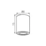 Kanlux 25479 Точково таванно осветително тяло BORD XS GU10 220V IP20