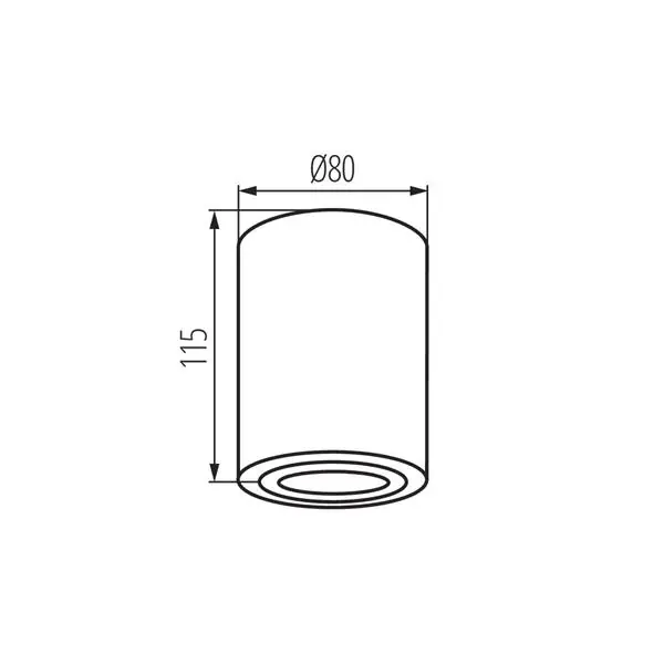 Kanlux 25479 Точково таванно осветително тяло BORD XS GU10 220V IP20