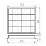 Kanlux 25711 Растерно осветително тяло за външен монтаж NOTUS G13 220V 4 x 18W IP20