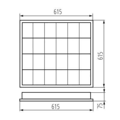 Kanlux 25711 Растерно осветително тяло за външен монтаж NOTUS G13 220V 4 x 18W IP20