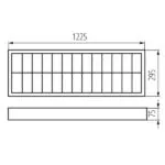 Kanlux 25712 Растерно осветително тяло за външен монтаж NOTUS G13 220V 2 x 36W IP20