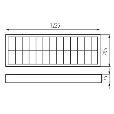 Kanlux 25712 Растерно осветително тяло за външен монтаж NOTUS G13 220V 2 x 36W IP20