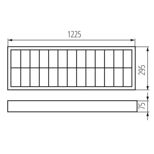 Kanlux 25712 Растерно осветително тяло за външен монтаж NOTUS G13 220V 2 x 36W IP20
