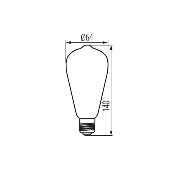 Kanlux 26047 ЛЕД Лампа ST64 A E27 220V 4W 1800K