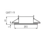 Kanlux 26306 Точково таванно осветително тяло QULES GU10 220V IP44