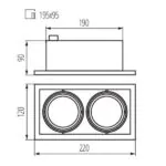 Kanlux 26481 OPRAWA HALOGEN. MERIL GU10 220V IP20