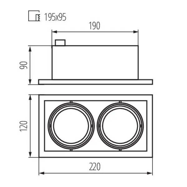 Kanlux 26481 OPRAWA HALOGEN. MERIL GU10 220V IP20