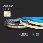V-TAC VT-2673 LED COB Лента Сет IP20 24V 3000K 280 LEDs 10W/m /2652 + 3264/