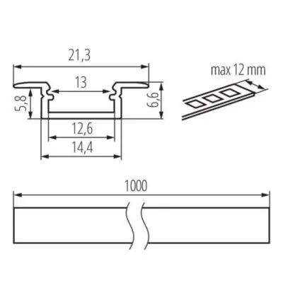 Kanlux 26550 Алуминиев профил PROFILO K