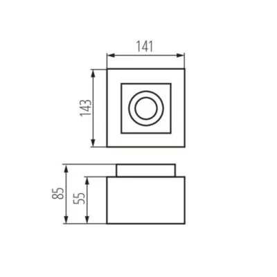 Kanlux 26830 Точково таванно осветително тяло STOBI GU10 220V IP20