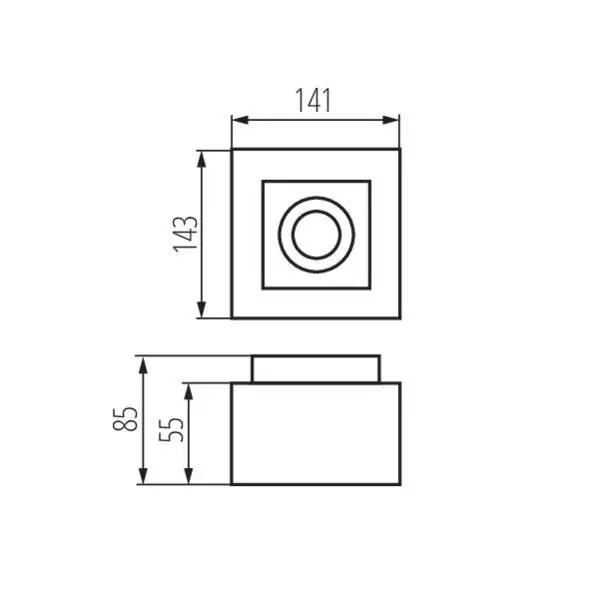 Kanlux 26831 Точково таванно осветително тяло STOBI GU10 220V IP20