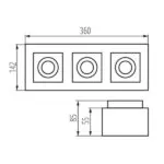 Kanlux 26834 Точково таванно осветително тяло STOBI GU10 220V IP20