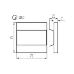 Kanlux 26843 Стълбищно ЛЕД осветително тяло TERRA 12V 0.8W 6500K IP20