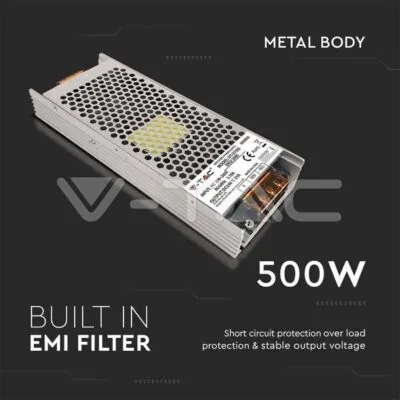 V-TAC VT-2695 LED Захранване 500W 24V 21A IP20