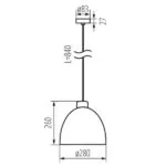 Kanlux 27001 Висяща лампа OGIVA E27 220V IP20