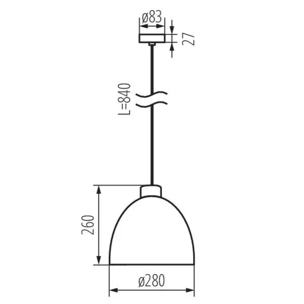 Kanlux 27001 Висяща лампа OGIVA E27 220V IP20