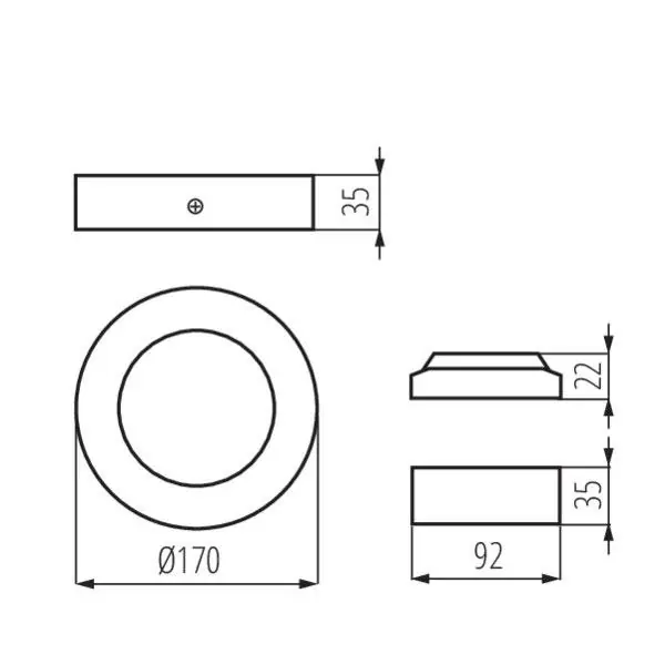 Kanlux 27210 Осветително тяло луна CARSA V2LED 220V 12W 4000K IP20
