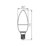 Kanlux 27296 ЛЕД Лампа IQ-LED C37 E14 220V 5.5W 6500K