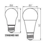 Kanlux 27314 Източник на светлина IQ A67 6500K 17.5W E27 220V