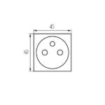 Kanlux 27443 Единичен захранващ контакт. френски стандарт (DATA) BIURO