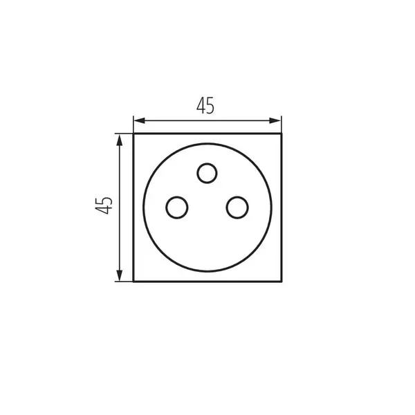 Kanlux 27443 Единичен захранващ контакт. френски стандарт (DATA) BIURO