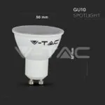 V-TAC VT-2757 LED Крушка 4.5W GU10 Пластик SMART RGB + Топла и Студена Светлина