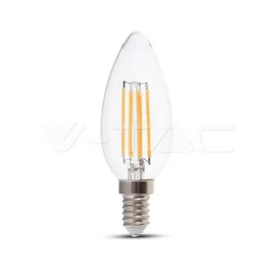 V-TAC VT-278 LED Крушка SAMSUNG Чип 4W E14 Кендъл Димираща 2700K