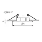Kanlux 2795 Точково таванно осветително тяло VIDI Gx5.3 12V IP20