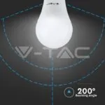 V-TAC VT-2807 LED Крушка - 6.5W E27 A60 Пластик 4000K 160 lm/W