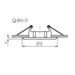 Kanlux 2814 Точково таванно осветително тяло BASK Gx5.3 12V IP20