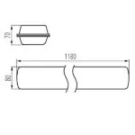 Kanlux 28852 ЛЕД Индустриално осветително тяло FUTURIO LED 28W 1180mm 220V 4000K