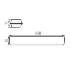 Kanlux 28860 ЛЕД Индустриално осветително тяло FUTURIO LED 43W 1480mm 220V 4000K