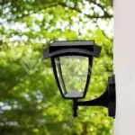 V-TAC VT-2892 2W LED Соларна Стенна Лампа Черен Мат 3000К+6000К