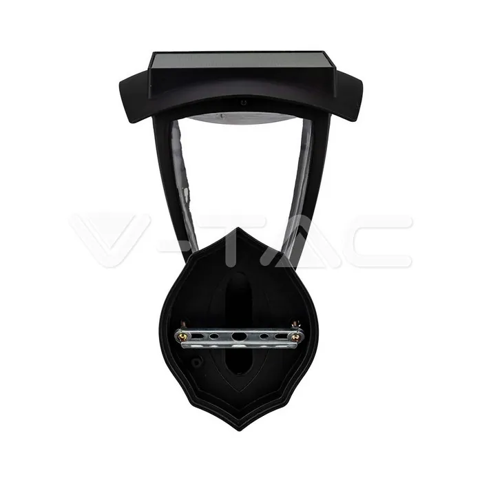 V-TAC VT-2892 2W LED Соларна Стенна Лампа Черен Мат 3000К+6000К