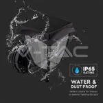 V-TAC VT-2892 2W LED Соларна Стенна Лампа Черен Мат 3000К+6000К