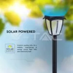 V-TAC VT-2894 2W LED Соларна Лампа Със Стълб Черен Мат 3000К+6000К