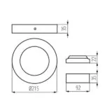 Kanlux 28949 Осветително тяло луна CARSA V2LED 220V 18W 4000K IP20