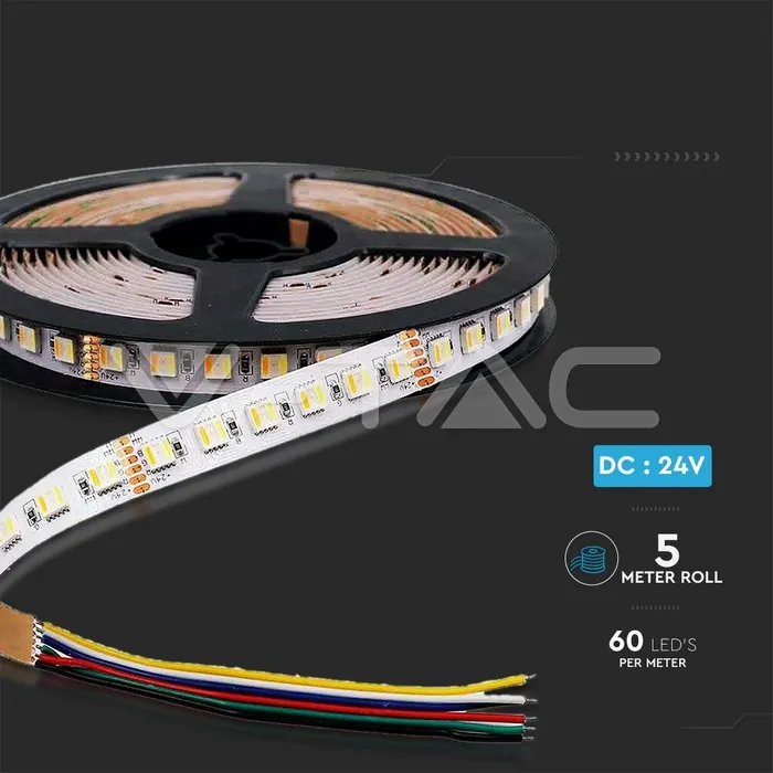 V-TAC VT-2895 LED Лента SMD5050 60/1 24V IP20 3in1+ RGB