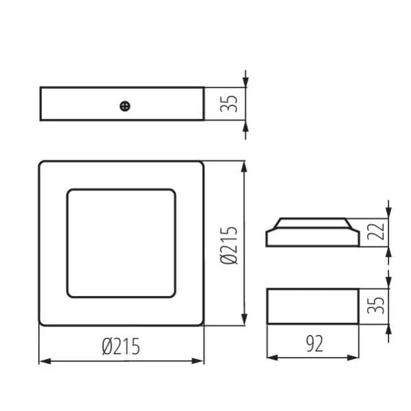 Kanlux 28951 Осветително тяло луна KANTI V2LED 220V 18W 4000K IP20