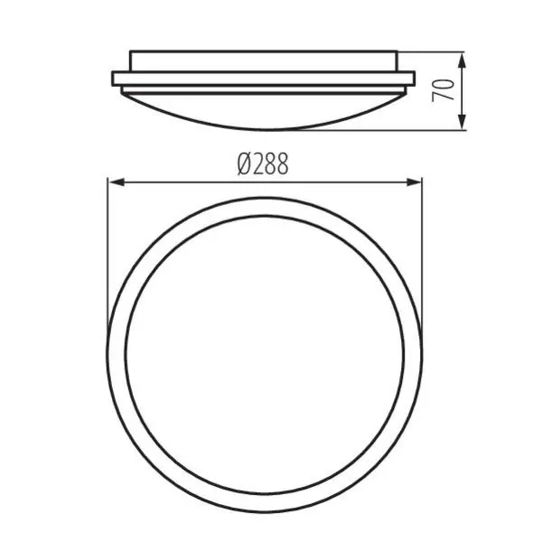 Kanlux 29163 ЛЕД Плафон ORTE LED 220V 24W 4000K IP54