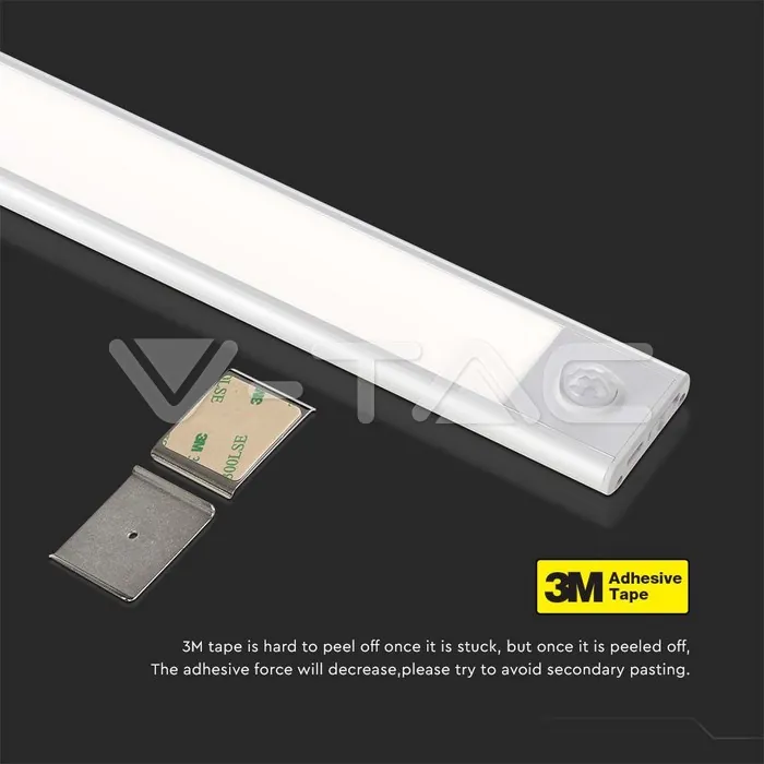 V-TAC VT-2961 1.5W LED Лампа за Гардероб/Шкаф Сребърно Тяло 3000К IP20