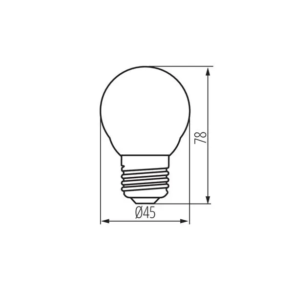 Kanlux 29625 ЛЕД Лампа XLED G45 E27 220V 4.5W 2700K