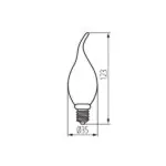 Kanlux 29641 ЛЕД Лампа XLED C35T SW E14 220V 1800K