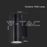 V-TAC VT-2971 GU10 Корпус Кръг Черен