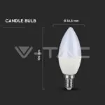 V-TAC VT-2986 LED Крушка 2.9W E14 Пластик Кендъл 6400K