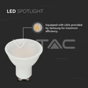 V-TAC VT-2987 LED Крушка 2.9W GU10 SMD Пластик 110° 3000K