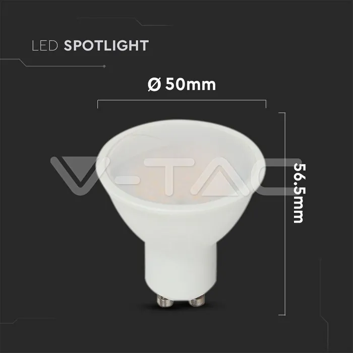V-TAC VT-2987 LED Крушка 2.9W GU10 SMD Пластик 110° 3000K