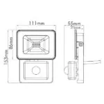 Vito 3021360 ЛЕД Прожектор със сензор TIGRIS-S SENSOR 6000K IP44 10W 220V